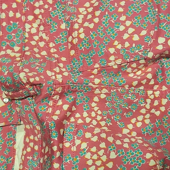 Talbot's Denim A- Line Floral Print Skirt - Picture 5 of 9